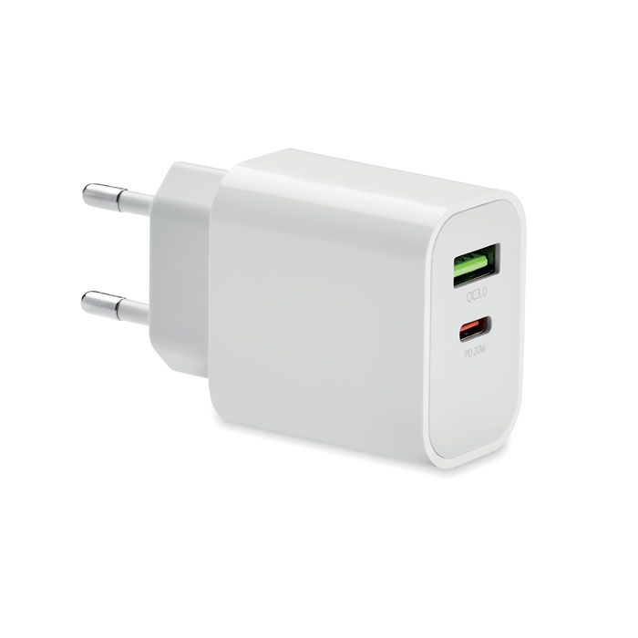 PORT. Încărcător USB cu 2 porturi, 18 W, priză UE
