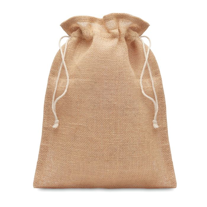 JUTE SMALL. Pungă mică de iută pentru cadouri, 14 x 22 cm