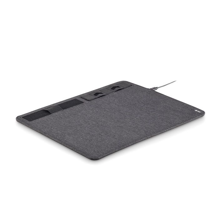 SUPERPAD. Tapet de mouse RPET cu încărcător de 15 W