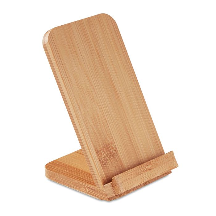WIRESTAND. Suport de încărcare wireless din bambus, 5 W