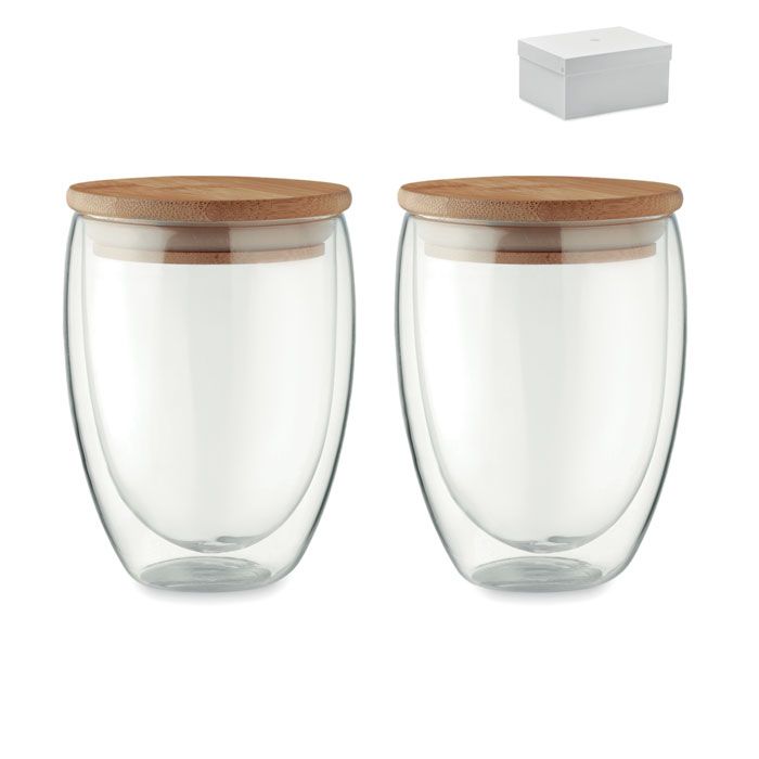 TIRANA SET. Set de 2 pahare de 350 ml în cutie
