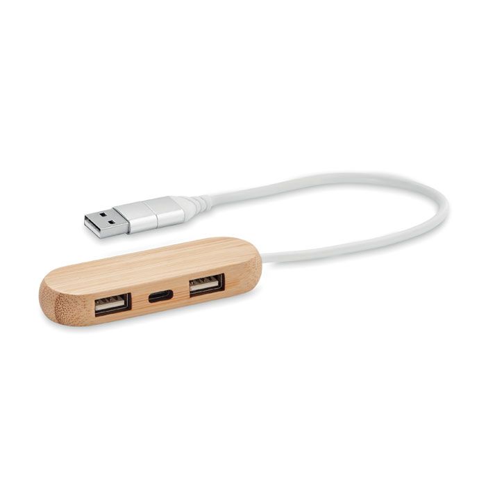 VINA C. Hub USB cu 3 porturi și intrare dublă
