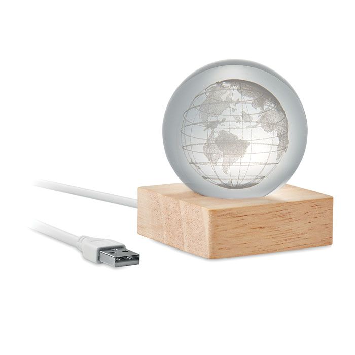 GLOBE LIGHT. Bilă de sticlă cu LED în formă de glob