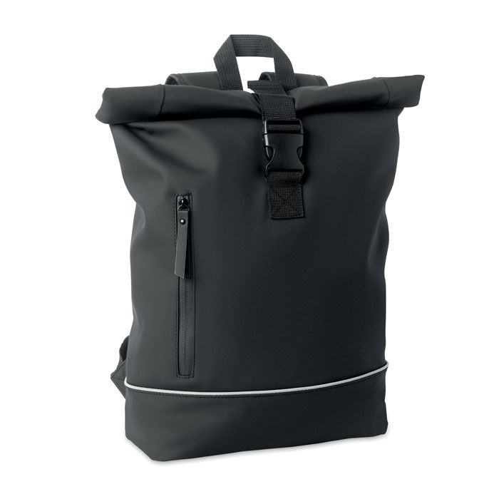 LAPTOSA. Rucsac din PU cu închidere rulată pentru laptop de 15"