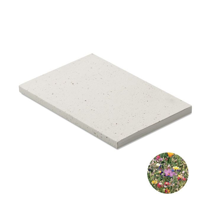 SEED BOOK. Caiet cu copertă din hârtie cu semințe, format A5
