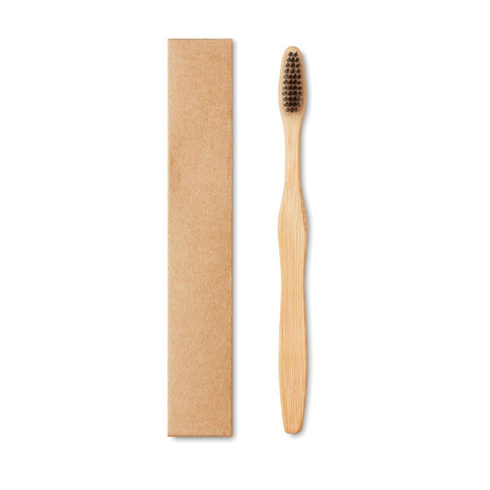 DENTOBRUSH. Periuță de dinți din bambus în cutie Kraft
