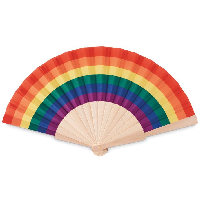 BOWFAN. Evantai manual din lemn Rainbow