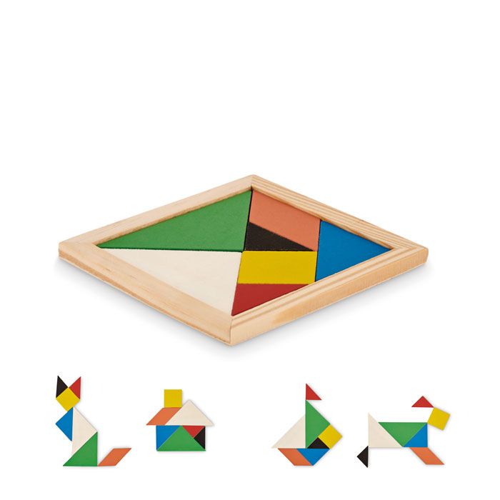 TANGRAM. Puzzle Tangram din lemn