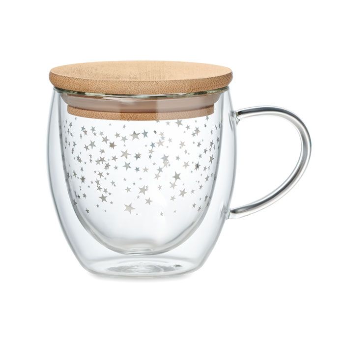 SION. Cană din borosilicat cu pereți dubli