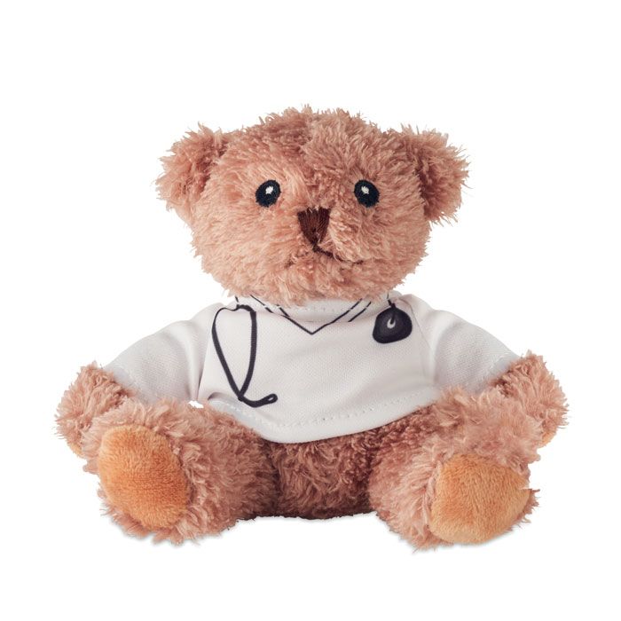 DOC. Ursuleț de pluș îmbrăcat în costum de doctor