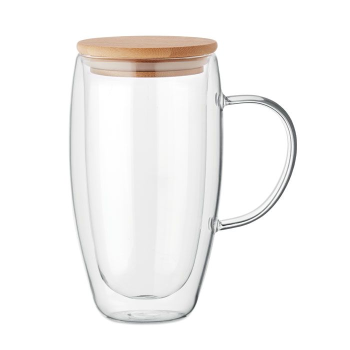 TEROL. Cană din sticlă cu pereți dubli, 450 ml