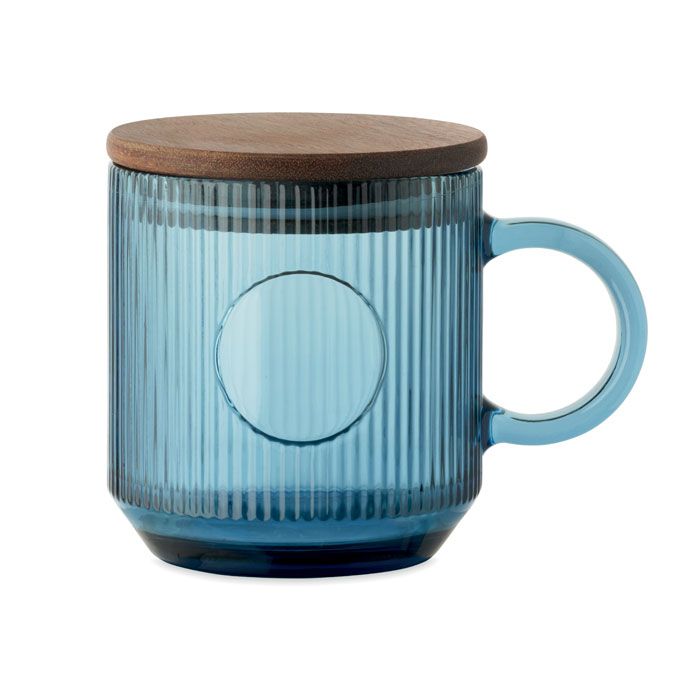 VITRIO MUG. Cană din sticlă cu nervuri, 300 ml