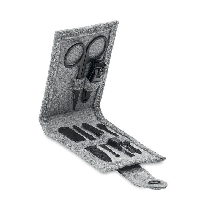 NAILKIT FELT. Set de manichiură din fetru RPET, 6 piese